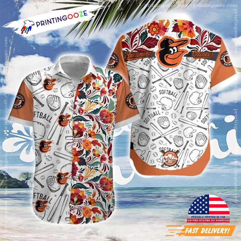 Baltimore Orioles MLB Hawaiian - Adult & Kids T-Shirts, Sweatshirts & Hoodies apparel design preview 1