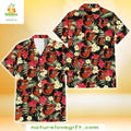 Baltimore Orioles Hawaiian Orange Black Floral MLB - Adult & Kids T-Shirts, Sweatshirts & Hoodies apparel design preview 1