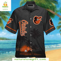 Baltimore Orioles Hawaiian MLB Baseball Aloha Palm - Adult & Kids T-Shirts, Sweatshirts & Hoodies apparel design preview 1