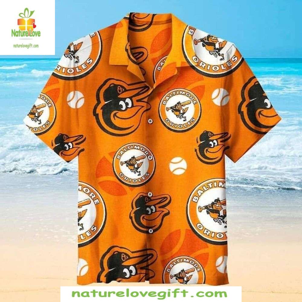 Baltimore Orioles Hawaiian Stylish Baseball Apparel - Adult & Kids T-Shirts, Sweatshirts & Hoodies apparel design preview 1