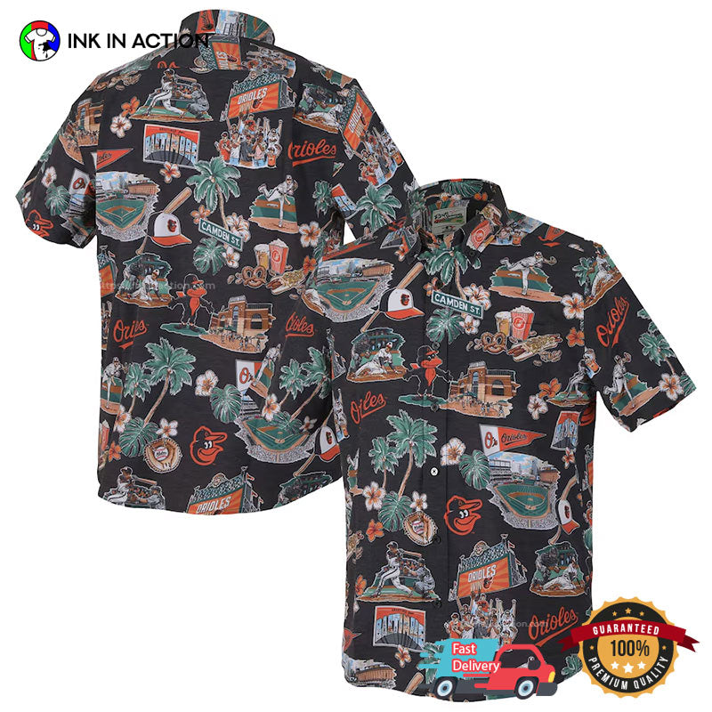 Baltimore Orioles Reyn Spooner Scenic Hawaiian - Adult & Kids T-Shirts, Sweatshirts & Hoodies apparel design preview 1