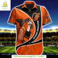 Baltimore Orioles MLB Hawaiian Sporty Stripe Baseball - Adult & Kids T-Shirts, Sweatshirts & Hoodies apparel design preview 1