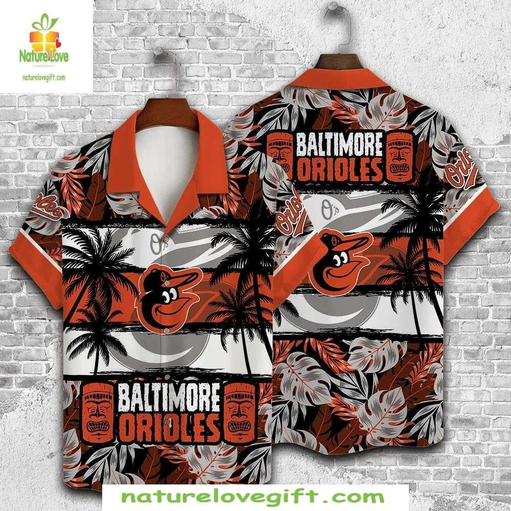 Baltimore Orioles Hawaiian MLB Aloha Baseball Apparel - Adult & Kids T-Shirts, Sweatshirts & Hoodies apparel design preview 1