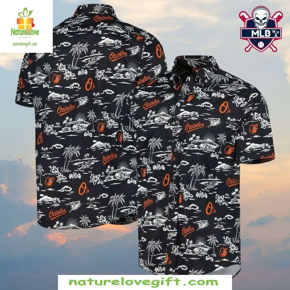 Baltimore Orioles Hawaiian Tropical Night MLB - Adult & Kids T-Shirts, Sweatshirts & Hoodies apparel design preview 1