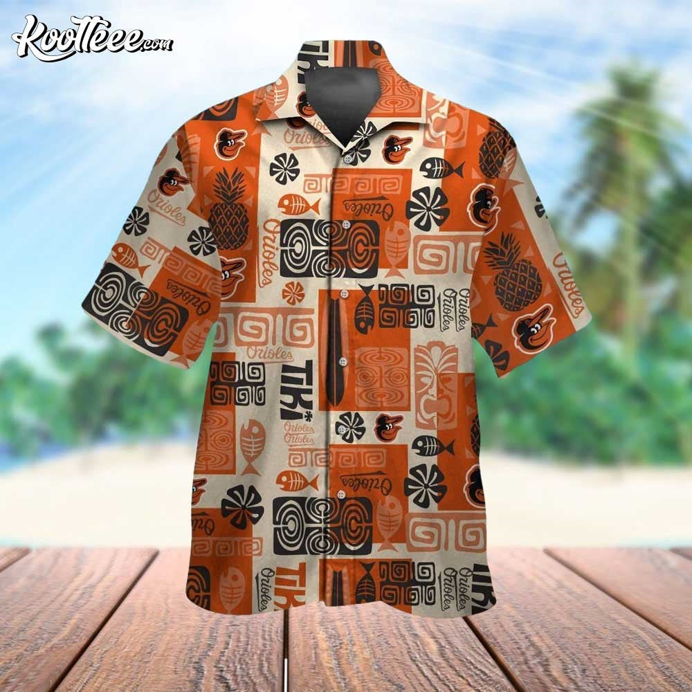 Baltimore Orioles Tropical Pattern Hawaiian - Adult & Kids T-Shirts, Sweatshirts & Hoodies apparel design preview 1