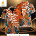 Baltimore Orioles Orange Wave Hawaiian MLB Baseball - Adult & Kids T-Shirts, Sweatshirts & Hoodies apparel design preview 1