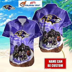 Baltimore Ravens Beachfront Player Custom Aloha - Adult & Kids T-Shirts, Sweatshirts & Hoodies apparel design preview 1