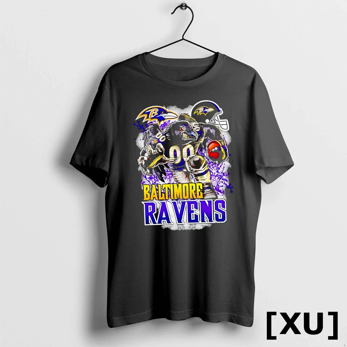 Baltimore Ravens Football Mascot Art Graphic Sweater - Adult & Kids T-Shirts, Sweatshirts & Hoodies apparel design preview 1