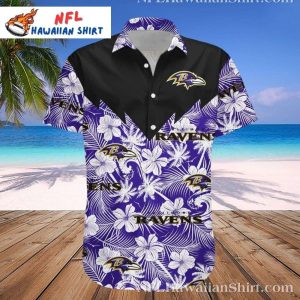 Baltimore Ravens Tropical Fade Hawaiian Beachfront - Adult & Kids T-Shirts, Sweatshirts & Hoodies apparel design preview 1