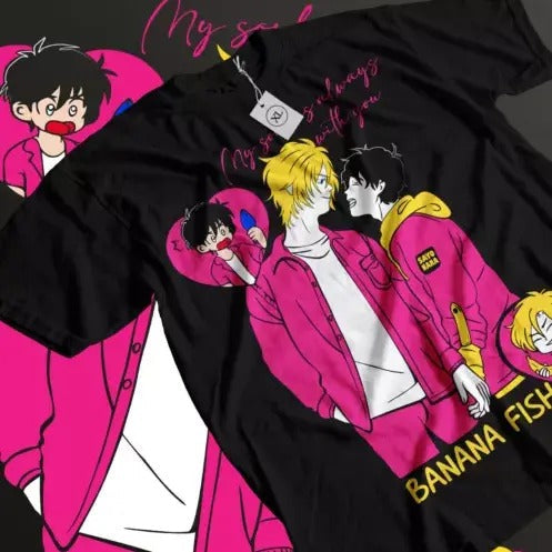 Banana Fish Ash Lynx Eiji Okumura Card Anime Kawaii - Adult & Kids T-Shirts, Sweatshirts & Hoodies apparel design preview 1