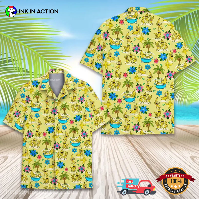 Banana Is On Holiday Cute Hawaiian - Adult & Kids T-Shirts, Sweatshirts & Hoodies apparel design preview 1