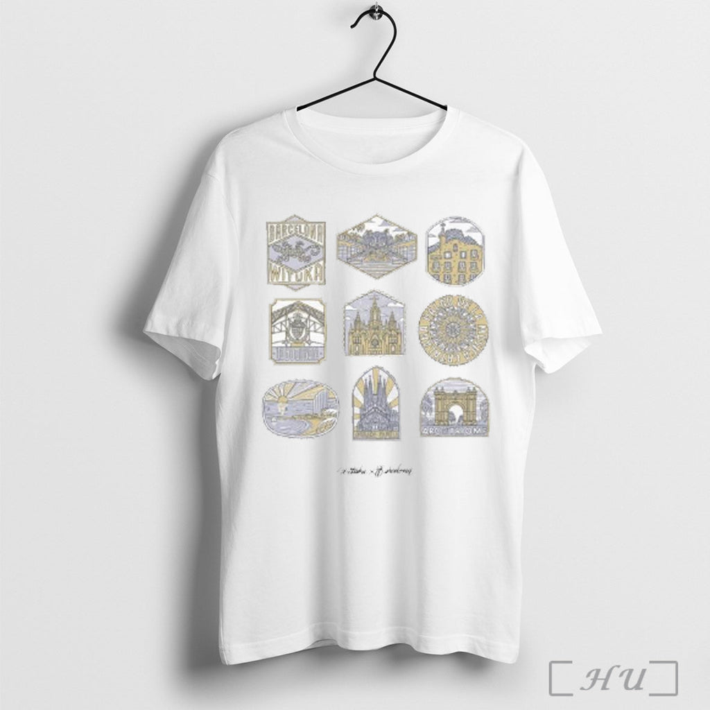 Barcelona Stamps Wituka - Adult & Kids T-Shirts, Sweatshirts & Hoodies apparel design preview 1