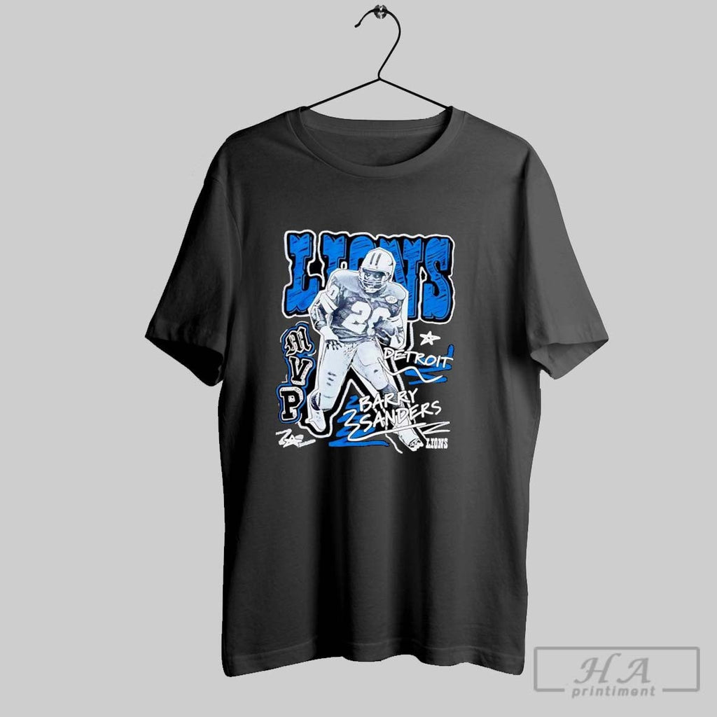 Barry Sanders Detroit Lions Mvp Vintage Sweater And V - Adult & Kids T-Shirts, Sweatshirts & Hoodies apparel design preview 1