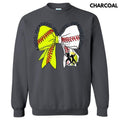 Baseball Softball Mom Bow - Adult & Kids T-Shirts, Sweatshirts & Hoodies apparel design preview 1