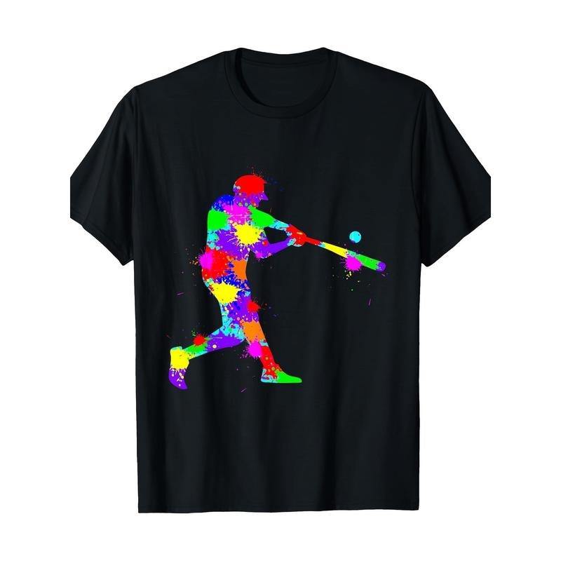 Baseball Player 100% Cotton Made USA - Adult & Kids T-Shirts, Sweatshirts & Hoodies apparel design preview 1