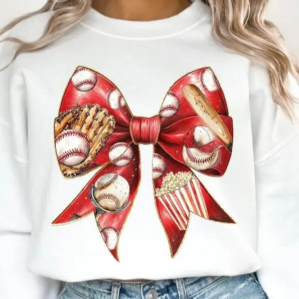 Baseball Coquette Bow DTF Transfers THIS IS NOT - Adult & Kids T-Shirts, Sweatshirts & Hoodies apparel design preview 1