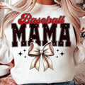 Baseball Coquette Bow Mama Game Day Retro Mom Sports - Adult & Kids T-Shirts, Sweatshirts & Hoodies apparel design preview 1