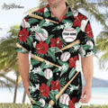Baseball Floral Aloha Custom Name Hawaiian And Shorts - Adult & Kids T-Shirts, Sweatshirts & Hoodies apparel design preview 1