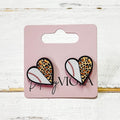 Baseball Heart Leopard Stud Earrings - Adult & Kids T-Shirts, Sweatshirts & Hoodies apparel design preview 1