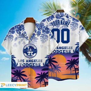 Baseball MLB Team 3D Print LA Dodgers Hawaiian - Adult & Kids T-Shirts, Sweatshirts & Hoodies apparel design preview 1