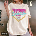 Baseball Mama Ice Cream Drip Game Day Retro Football - Adult & Kids T-Shirts, Sweatshirts & Hoodies apparel design preview 1