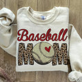 Baseball Mom Leopard Print Mama Lover Game Day - Adult & Kids T-Shirts, Sweatshirts & Hoodies apparel design preview 1