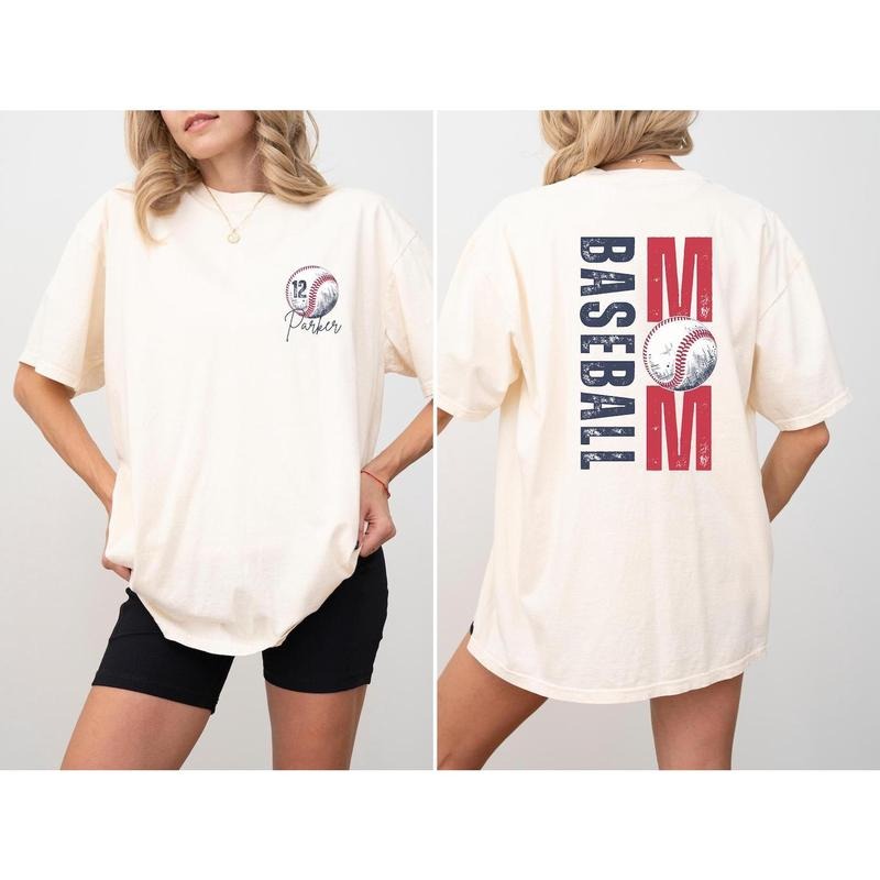 Baseball Mom Mama Personalized - Adult & Kids T-Shirts, Sweatshirts & Hoodies apparel design preview 1