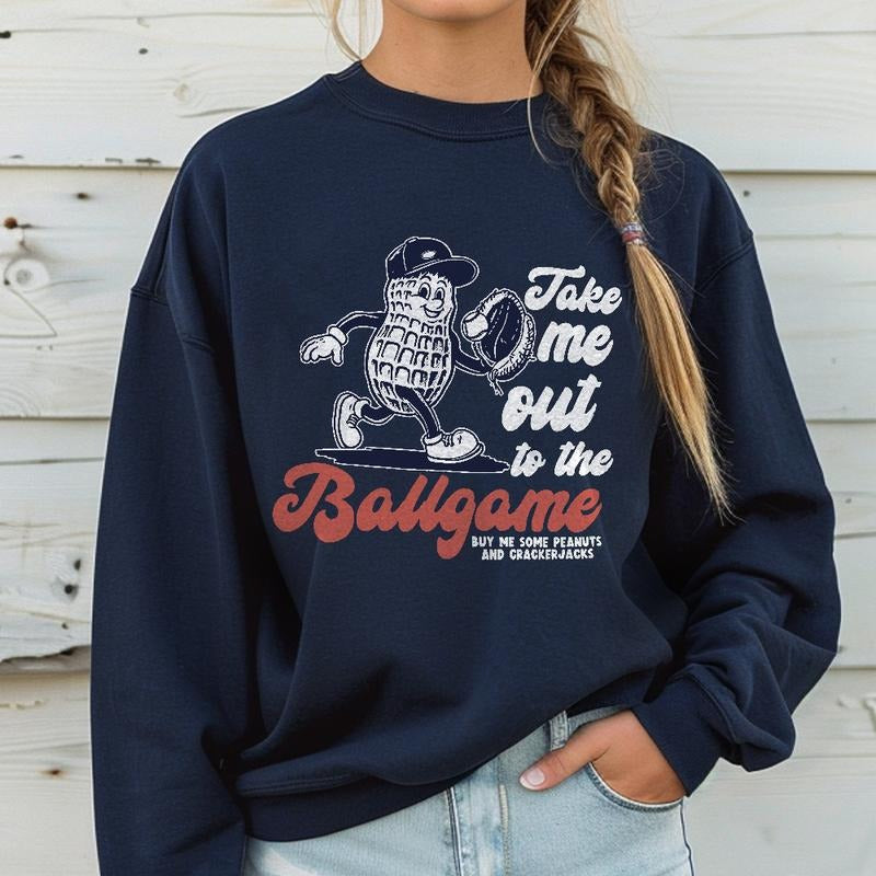 Baseball Mom Cute Retro Mama Take Me Out Ballgame - Adult & Kids T-Shirts, Sweatshirts & Hoodies apparel design preview 1