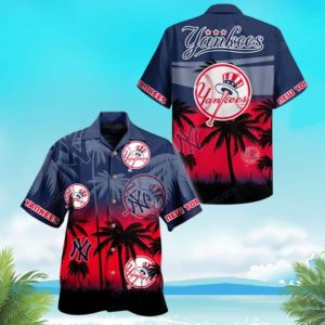 Baseball New York Yankees Aloha Hawaiian Father's Day - Adult & Kids T-Shirts, Sweatshirts & Hoodies apparel design preview 1