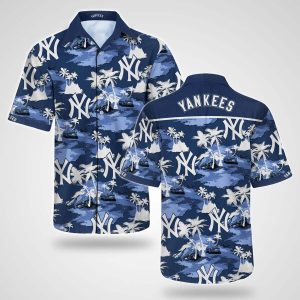Baseball New York Yankees Beach Palm Tree Hawaiian - Adult & Kids T-Shirts, Sweatshirts & Hoodies apparel design preview 1