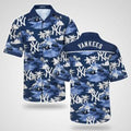Baseball New York Yankees Beach Palm Tree Hawaiian - Adult & Kids T-Shirts, Sweatshirts & Hoodies apparel design preview 1