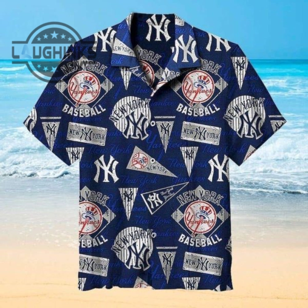 Baseball New York Yankees Hawaiian Gift For Fans Ny - Adult & Kids T-Shirts, Sweatshirts & Hoodies apparel design preview 1