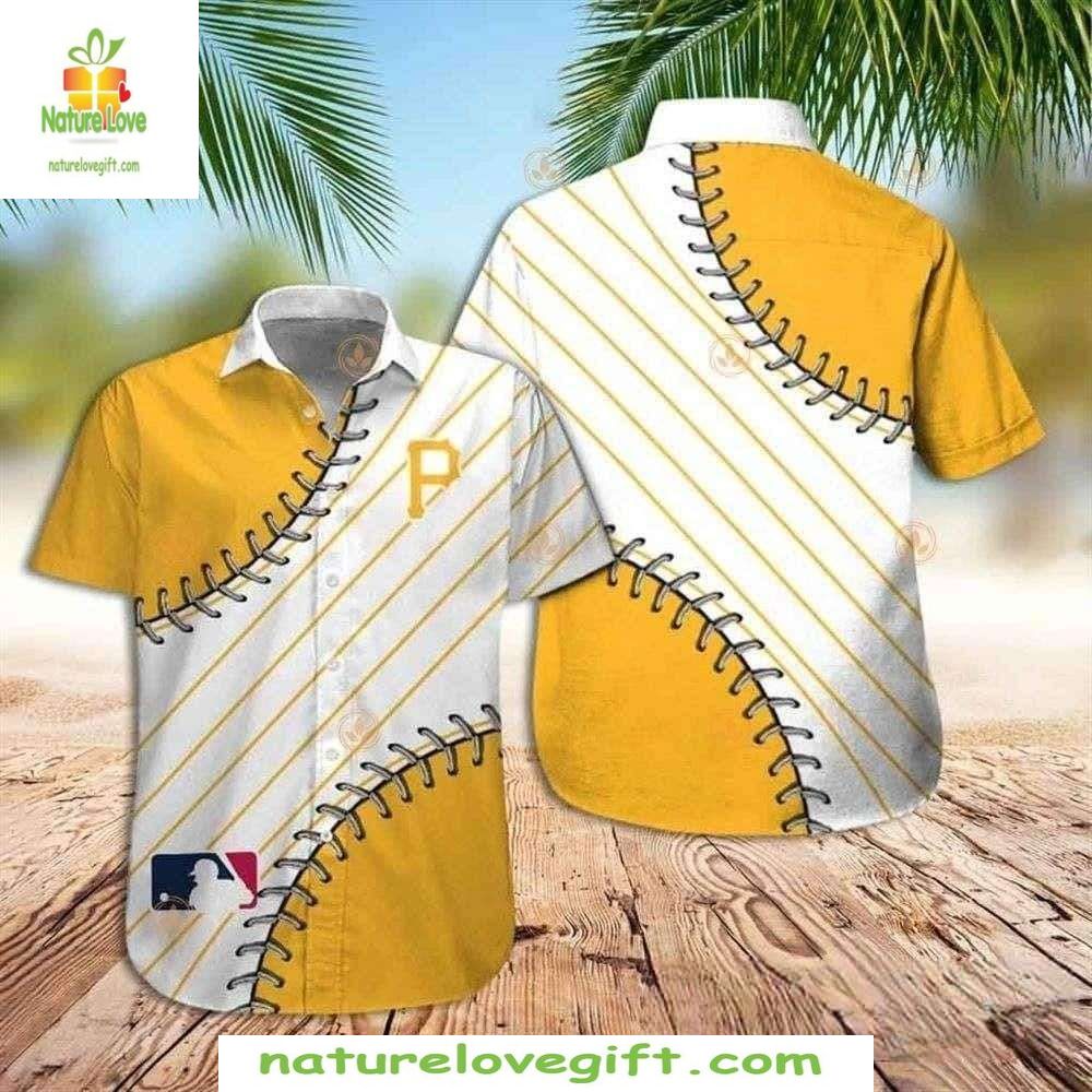 Pittsburgh Pirates MLB Hawaiian Stylish Baseball Seam - Adult & Kids T-Shirts, Sweatshirts & Hoodies apparel design preview 1