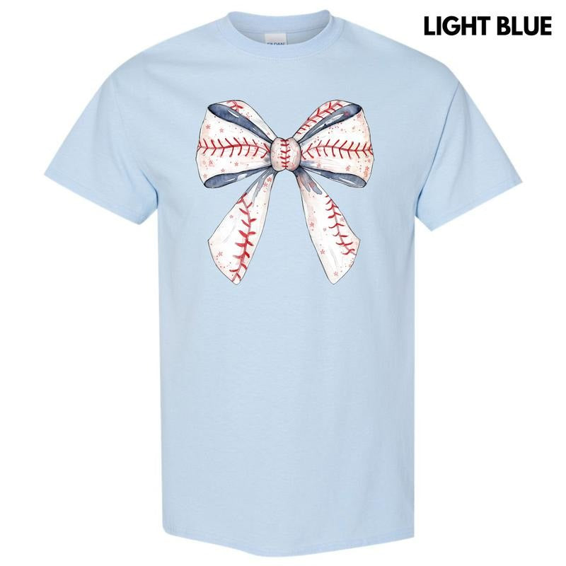 Baseball Sketched Bow Gildan Short Sleeve 'NLB' - Adult & Kids T-Shirts, Sweatshirts & Hoodies apparel design preview 1