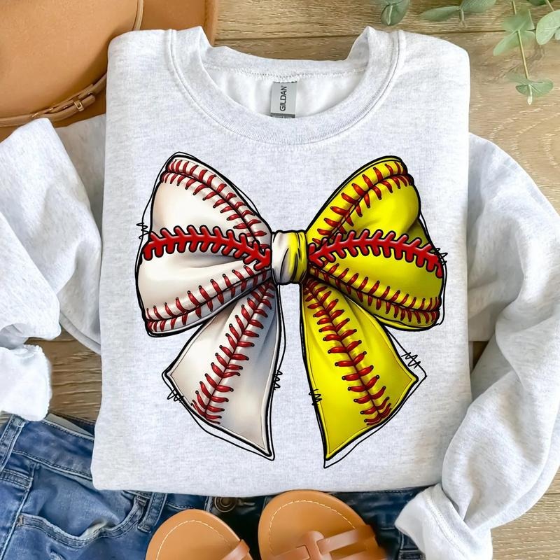 Baseball Softball Bow DTF Transfers THIS IS NOT - Adult & Kids T-Shirts, Sweatshirts & Hoodies apparel design preview 1