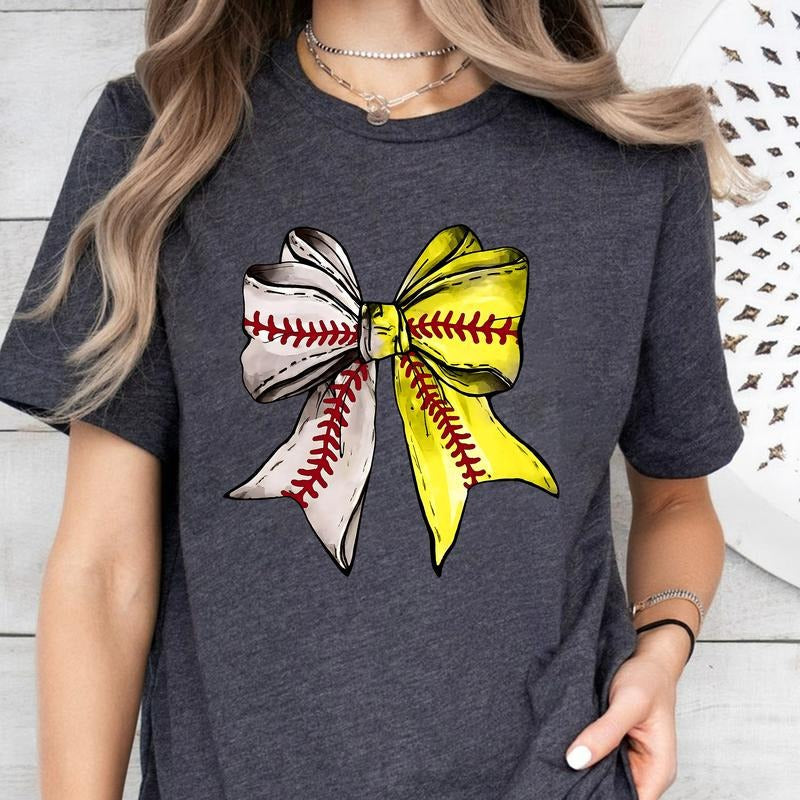 Baseball Softball Coquette Bow Game Day Mama Raising - Adult & Kids T-Shirts, Sweatshirts & Hoodies apparel design preview 1