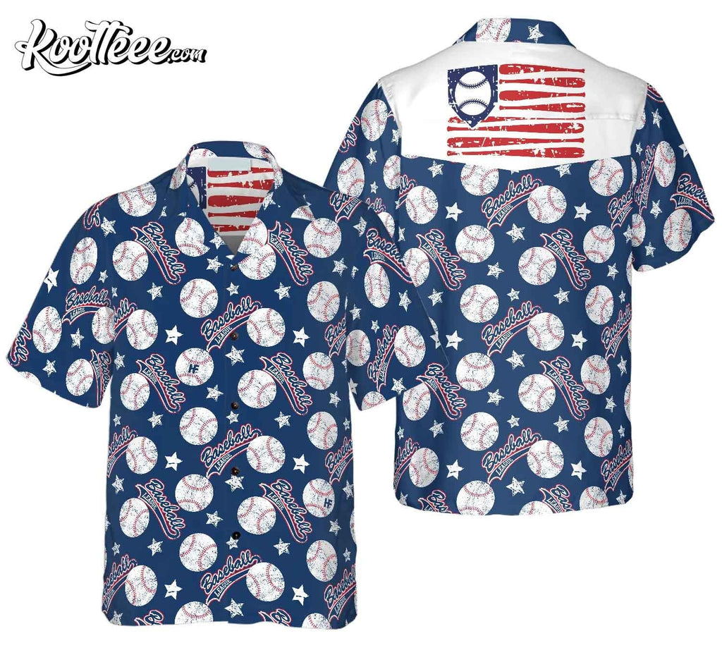 Baseball Star Summer Vibe Hawaiian - Adult & Kids T-Shirts, Sweatshirts & Hoodies apparel design preview 1