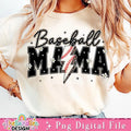 Baseball Varsity Lightning Retro Mama - Adult & Kids T-Shirts, Sweatshirts & Hoodies apparel design preview 1