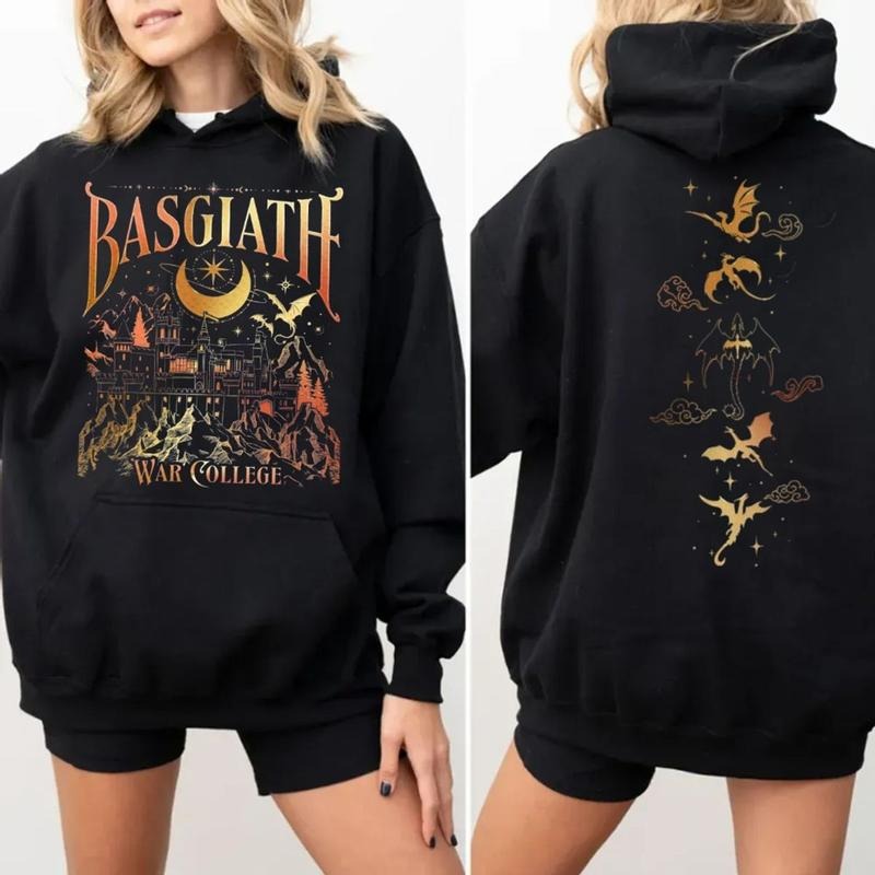 Basgiath War College 2 Sided Vintage Dragon Rider - Adult & Kids T-Shirts, Sweatshirts & Hoodies apparel design preview 1