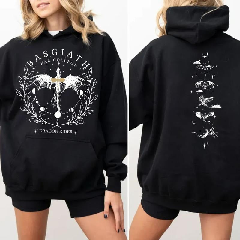 Basgiath War College 2 Sided Fourth Wing Dragon Rider - Adult & Kids T-Shirts, Sweatshirts & Hoodies apparel design preview 1