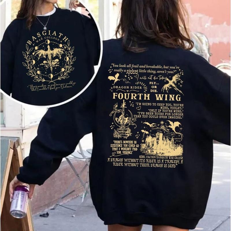 Basgiath War College 2 Sided Fourth Wing Empyrean - Adult & Kids T-Shirts, Sweatshirts & Hoodies apparel design preview 1