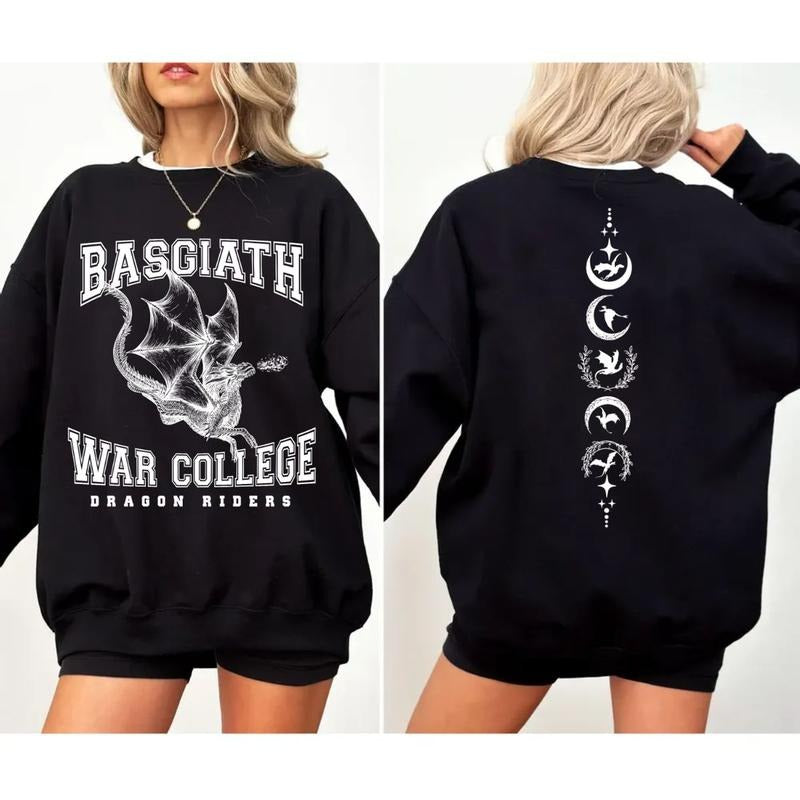 Basgiath War College 2 Sided Fourth Wing Dragon - Adult & Kids T-Shirts, Sweatshirts & Hoodies apparel design preview 1
