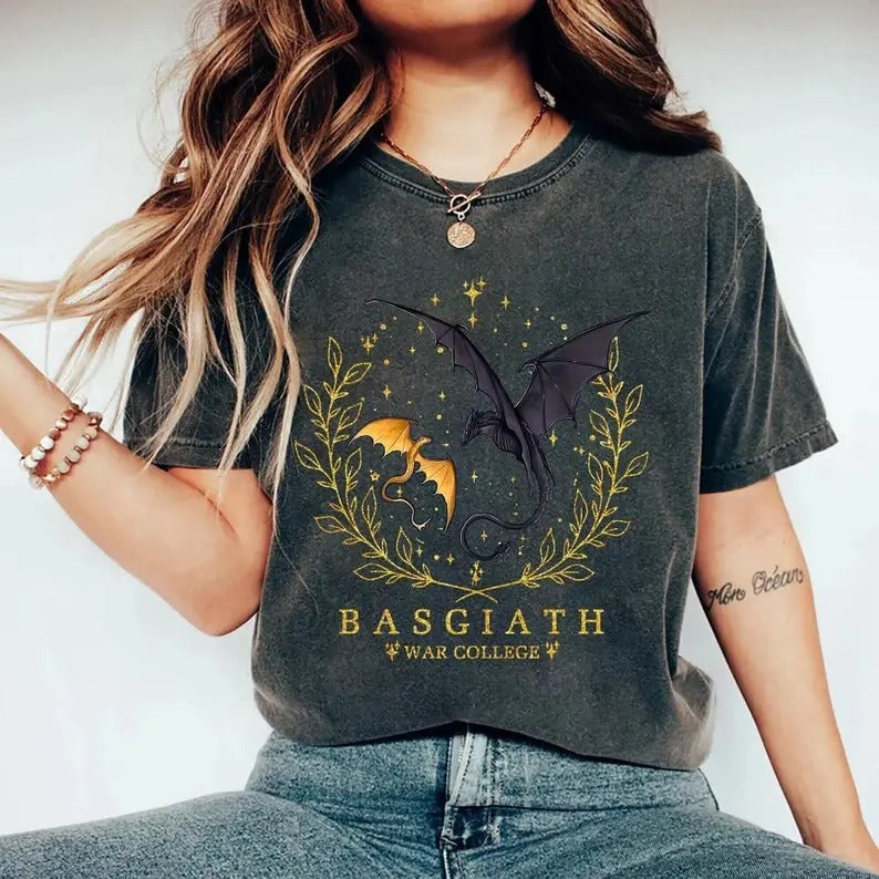 Basgiath War College Distressed Fourth Wing Iron - Adult & Kids T-Shirts, Sweatshirts & Hoodies apparel design preview 1