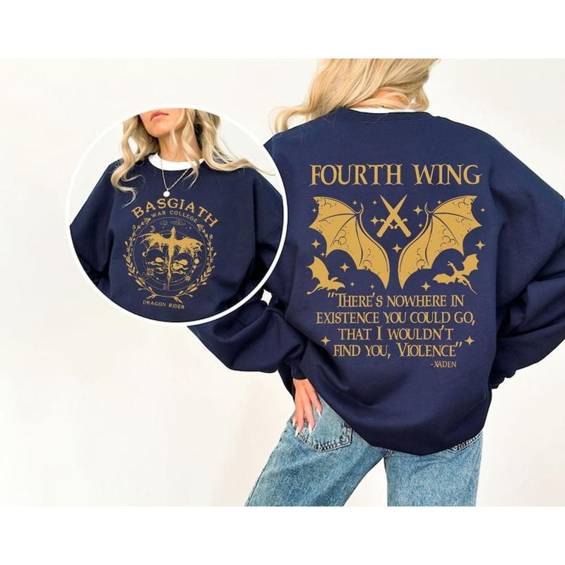 Basgiath War College Fourth Wing Dragon Rider Violet - Adult & Kids T-Shirts, Sweatshirts & Hoodies apparel design preview 1