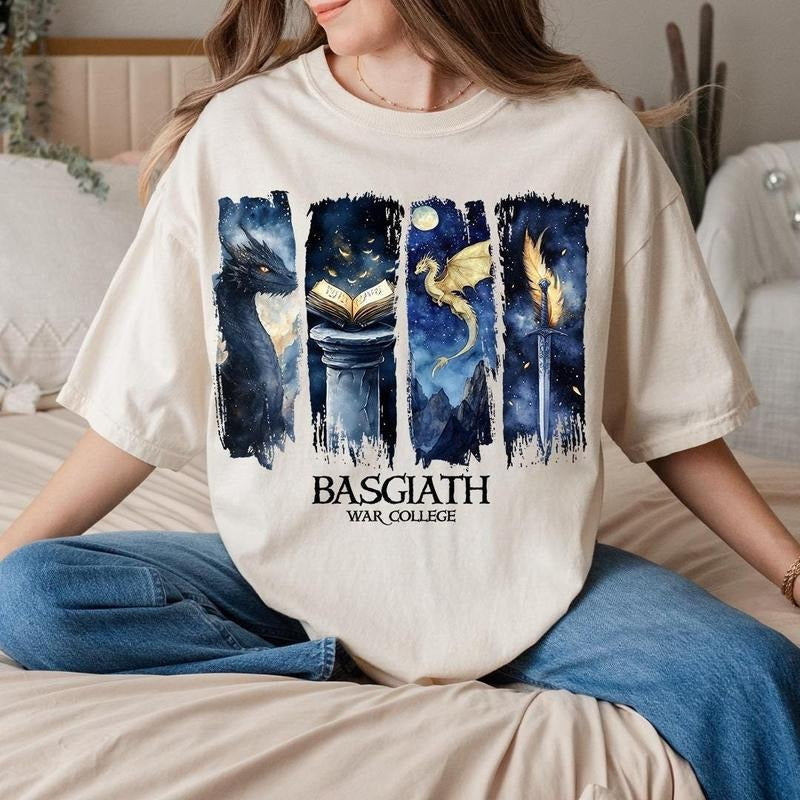 Basgiath War College Dragon Rider Fourth Wing Violet - Adult & Kids T-Shirts, Sweatshirts & Hoodies apparel design preview 1