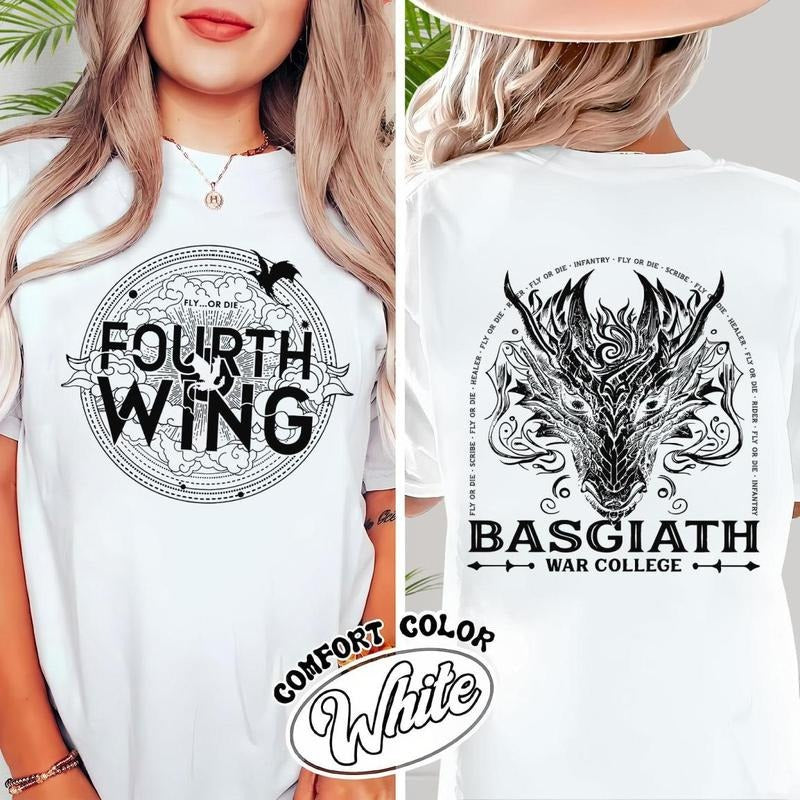 Basgiath War College Distressed Fourth Wing Iron - Adult & Kids T-Shirts, Sweatshirts & Hoodies apparel design preview 1