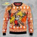 Basketball Rudolph Red Nosed Reindeer Elf Santa Ugly Christmas Sweater - Holiday Gift product image