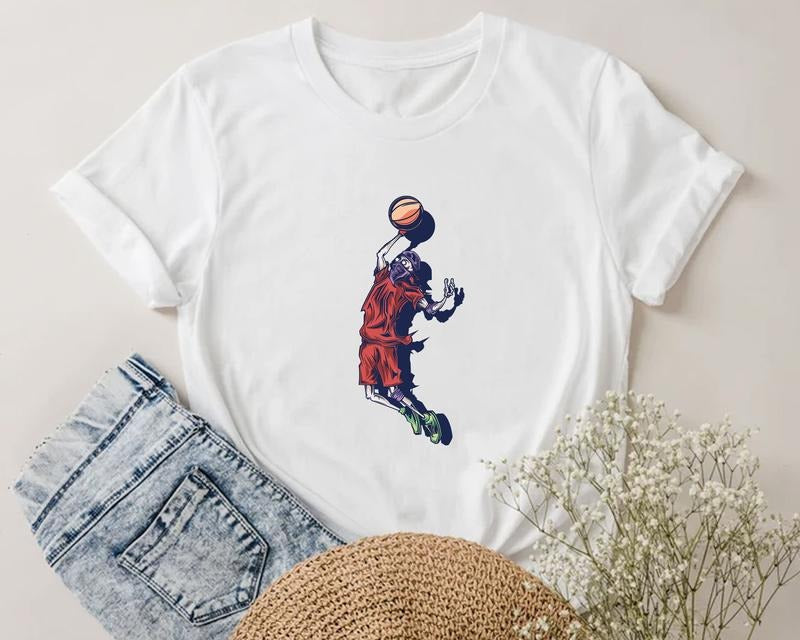 Basketball Slam Dunk Fabric Cotton - Adult & Kids T-Shirts, Sweatshirts & Hoodies apparel design preview 1
