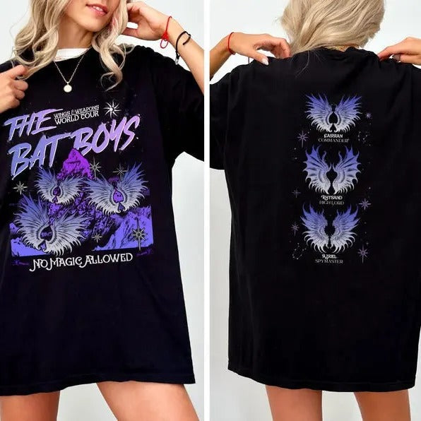 Bat Wingspan Battles Acotar Sarah J Maas Velaris - Adult & Kids T-Shirts, Sweatshirts & Hoodies apparel design preview 1