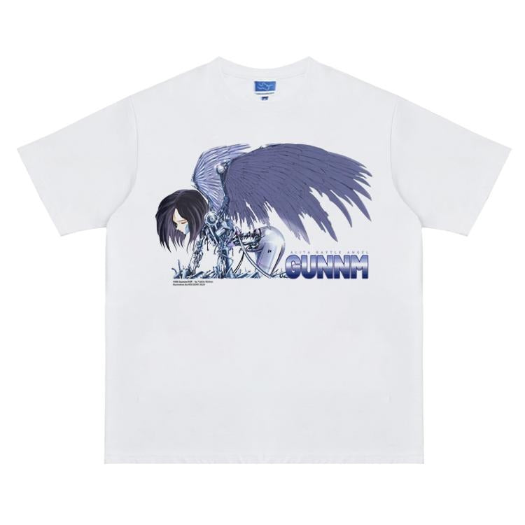 Battle Angel Alita "Gunnm" Vintage Anime 100% Cotton - Adult & Kids T-Shirts, Sweatshirts & Hoodies apparel design preview 1